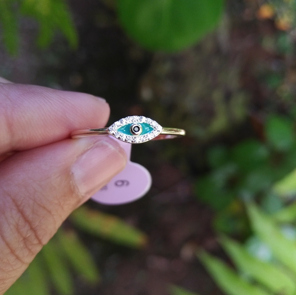 isabella m. Dainty Evil😈 Eye👁️ Ring - Sz 9 - Picture 11 of 15